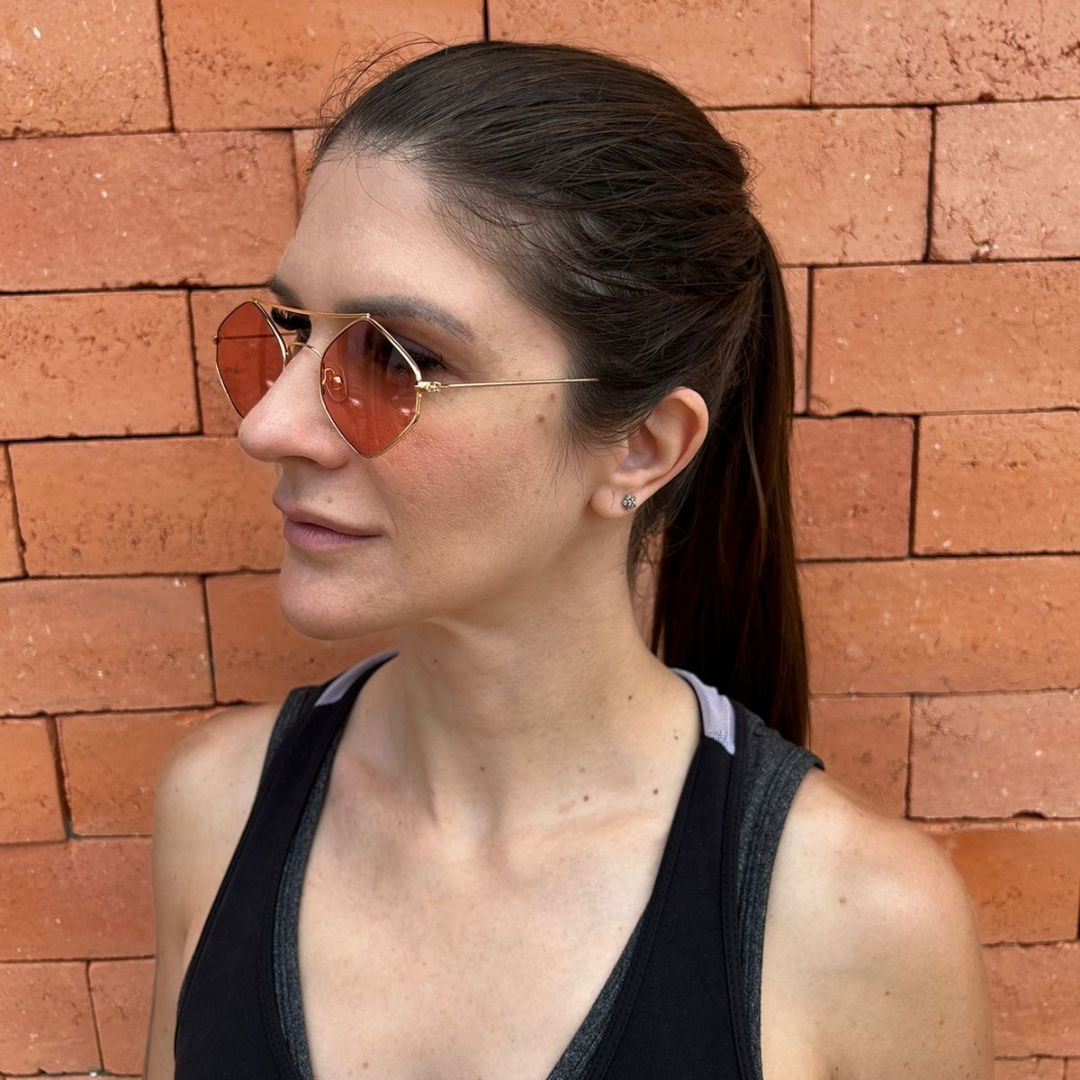 Óculos de Sol Pink Vintage Feminino